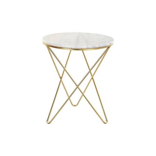 Side table DKD Home Decor Multicolour Golden Metal Marble 30 x 40 cm