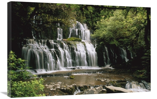 Global Gallery GCS-452469-2436-142 24 x 36 in. Purakaunui Falls & Trop