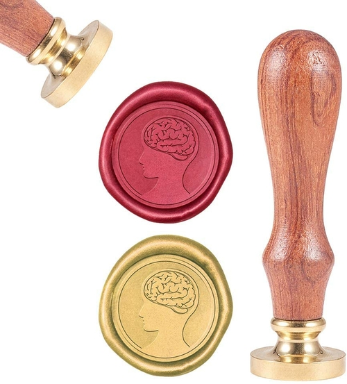Human Brain, Sealing Wax Stamps Retro Wood Stamp Wax Seal