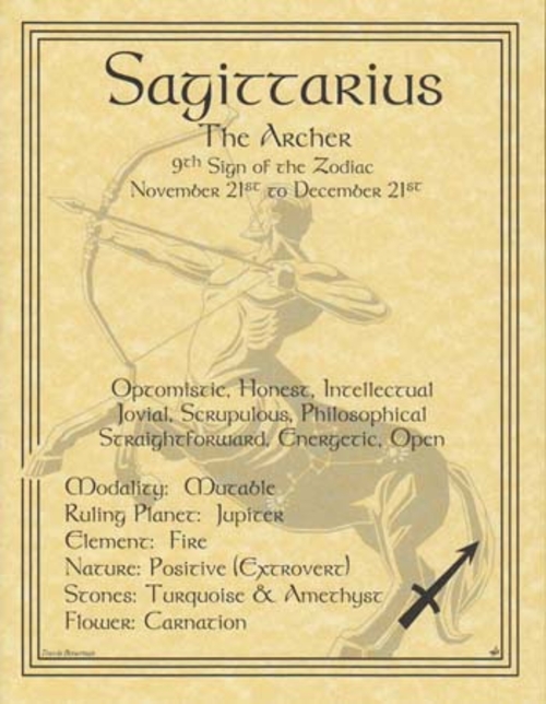 Sagittarius zodiac poster