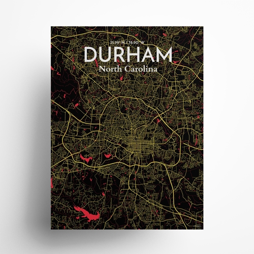 Durham City Map Poster