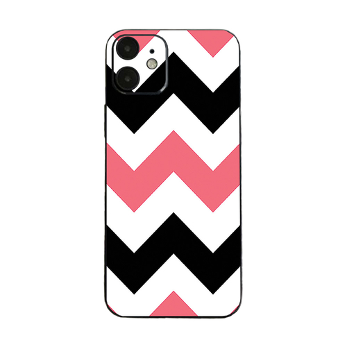 MightySkins APIPH12-Black Pink Chevron Skin for Apple iPhone 12 - Blac
