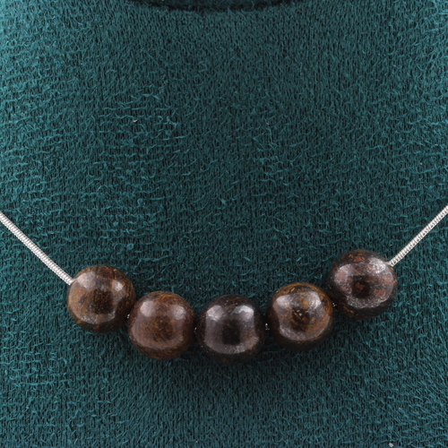 Bronzite 5 beads 8 mm necklace