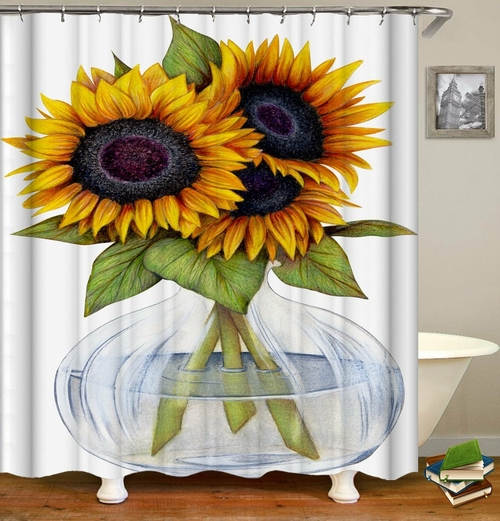 Sunflowers Vase Shower Curtain