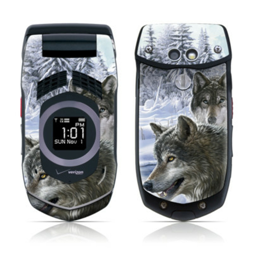 DecalGirl CGZR-SNWWLVS DecalGirl Casio GzOne Rock Skin - Snow Wolves