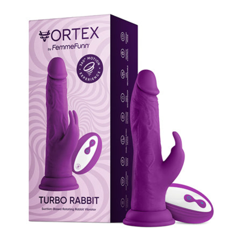 FemmeFunn Vortex Turbo Rabbit 2.0 8 in. Dual Stimulation Vibrating