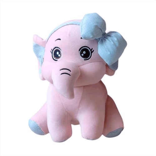 Elephant with Pretty bow Soft Toy Plush Jungle Animal Plush 40 CM