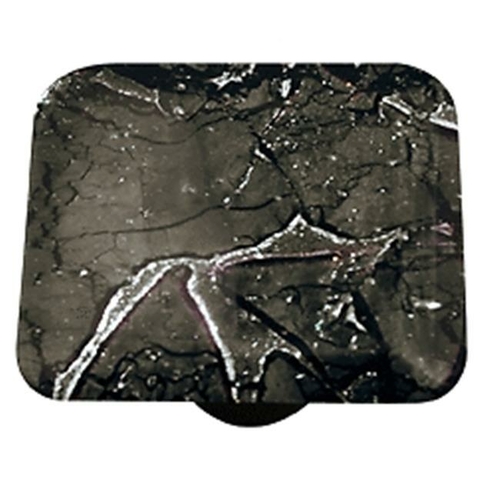 Hot Knobs HK4009-KB Metallic Fractures Slate Square Glass Cabinet Knob