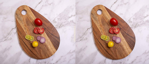 Wooden Cutting Board Brown Pack of 2