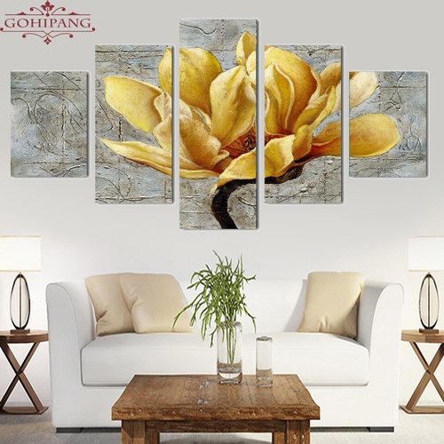 Canvas Art Golden Flower Decorative