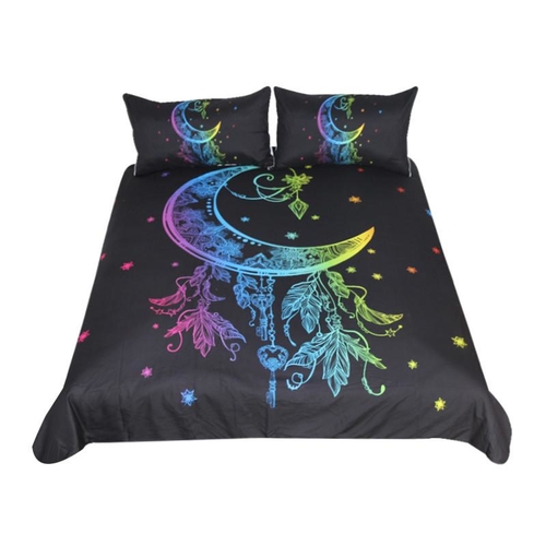 Bohemian Moon Collection Bedding Set Rainbow Color