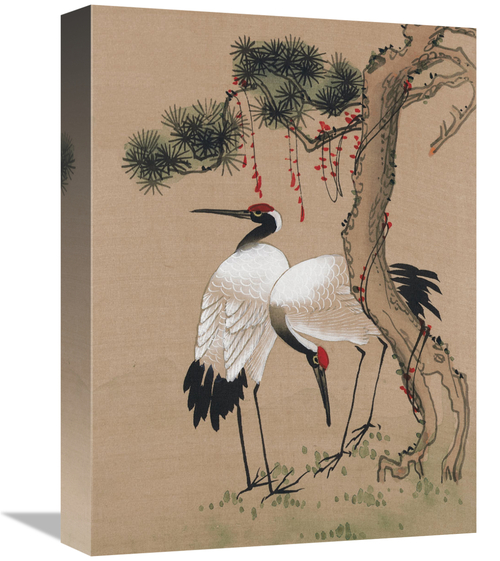 Global Gallery GCS-110204-1216-142 12 x 16 in. Two Cranes Art Print - 