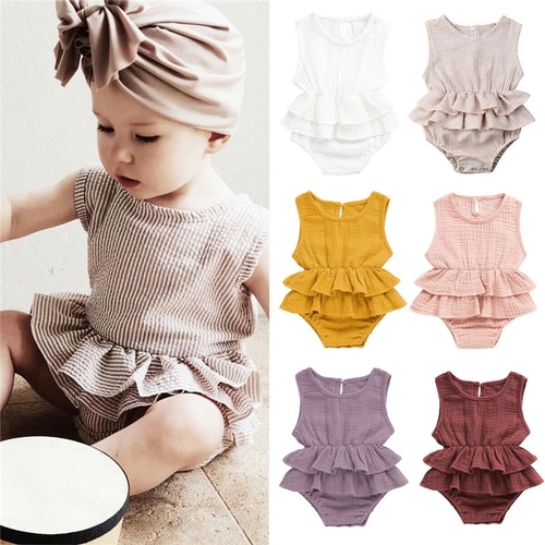 Casual Newborn Kids Baby Girl Vest Bodysuits