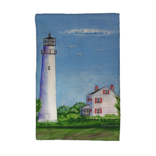 Betsy Drake KT993 16 x 25 in. Fenwich Island Lighthouse Kitchen Towel