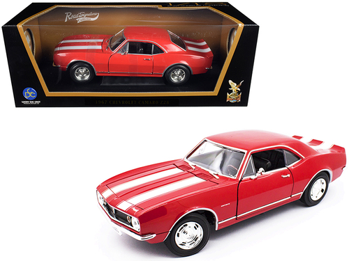 1967 Chevrolet Camaro Z/28 Red with White Stripes 1/18 Diecast Model