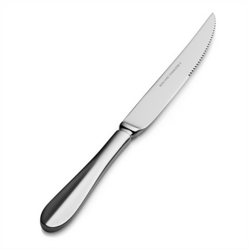 Bon Chef S115 Monroe Euro Solid Handle Steak Knife, Pack of 12