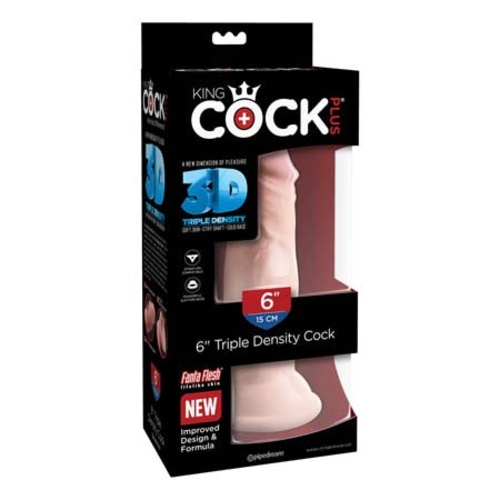 Pipedream King Cock Plus 6 in. Triple Density Cock Realistic Dildo