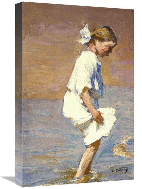 Global Gallery GCS-282684-22-142 22 in. Wading at the Shore Art Print 