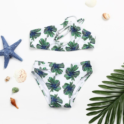 Sexy Print Swimwear Girls Kids 2 Pcs