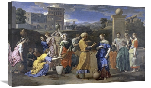 30 in. Eliezer & Rebecca Art Print - Nicolas Poussin