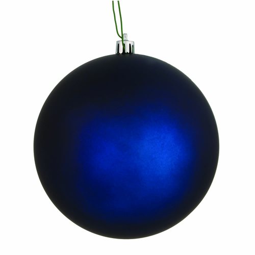 Vickerman N592531DMV 10 in. Midnight Blue Matte Ball Ornament with UV 