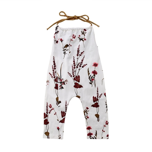 Summer Baby Kids Girls Flower Romper Playsuit