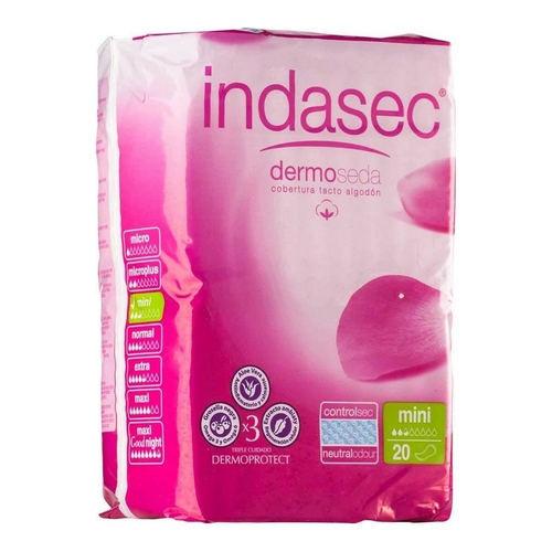 Normal Sanitary Pads Indasec Dermoseda Mini (20 uds)