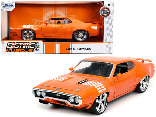 1972 Plymouth 440 GTX Orange with White Graphics \Bigtime Muscle\"