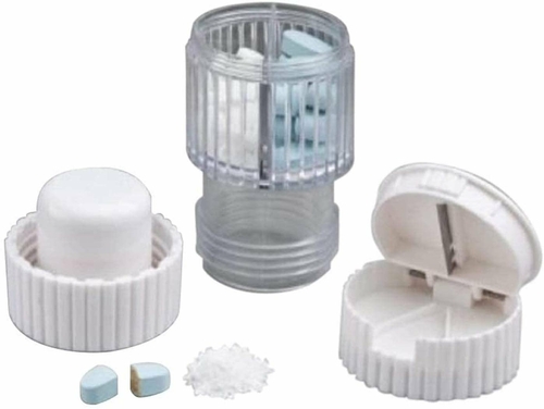 Dukal Pack of 10 Pill Cutter/Crusher. Two Compartment Vitamin Cutter.