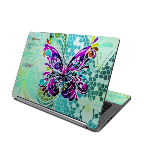 DecalGirl ACR13-BFLYGLASS Acer Chromebook R13 Skin - Butterfly Glass