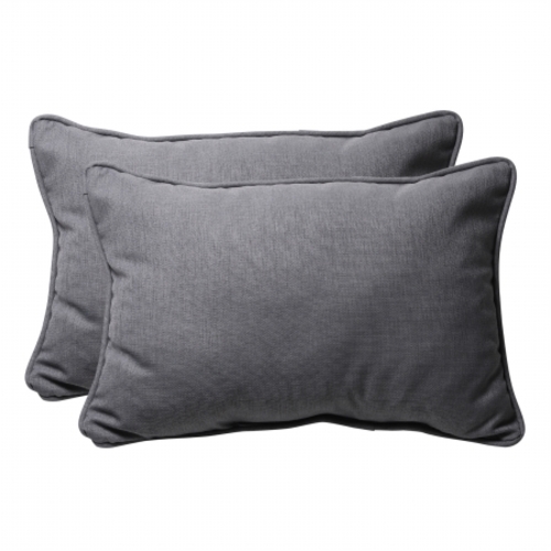 Pillow Perfect 449906 Rave Graphite Oversized Rectangle Throw Pillow (