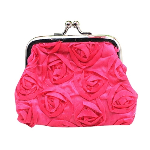 Fashion coin purse Womens lovely Rose Flower Small