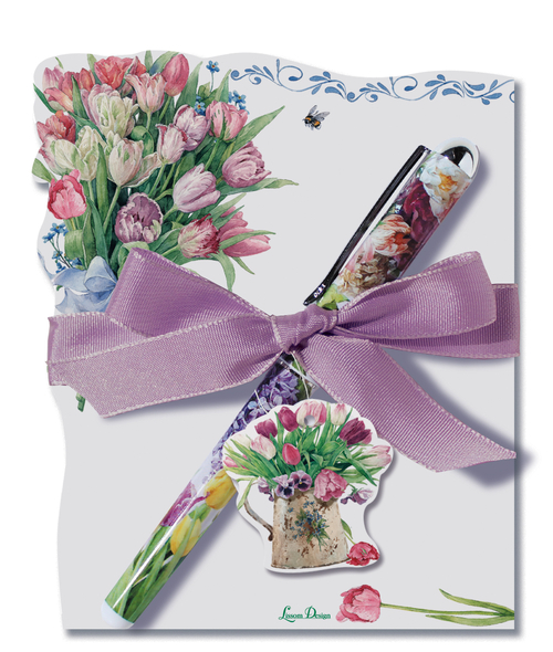 Lissom Design 22074 Flower Diecut Notepad