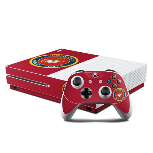 DecalGirl XBOS-USMC-RED Microsoft Xbox One S Console & Controller Kit 