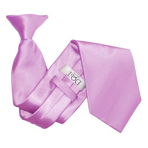 Plain Satin Clip-On Tie - Lilac