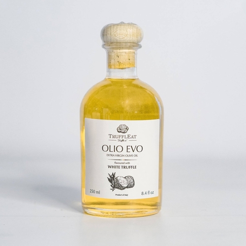 Extra virgin olive oil flavored with white truffle