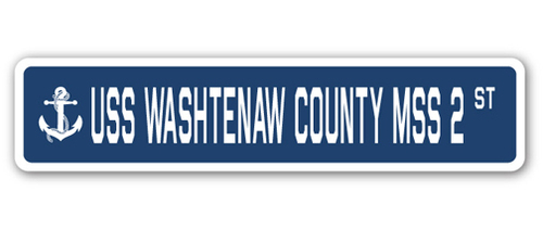 SignMission SSN-Washtenaw County Mss 2 4 x 18 in. A-16 Street Sign - U