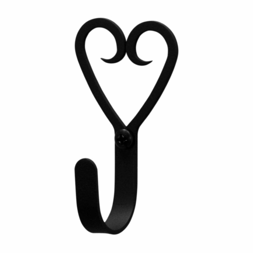 Wrought Iron XSmall Heart Wall Hook Decorative Xsmall
