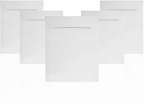 Pack of 10 White Rigid Photo Mailers 9.75 x 12.25 Paperboard Stay Flat