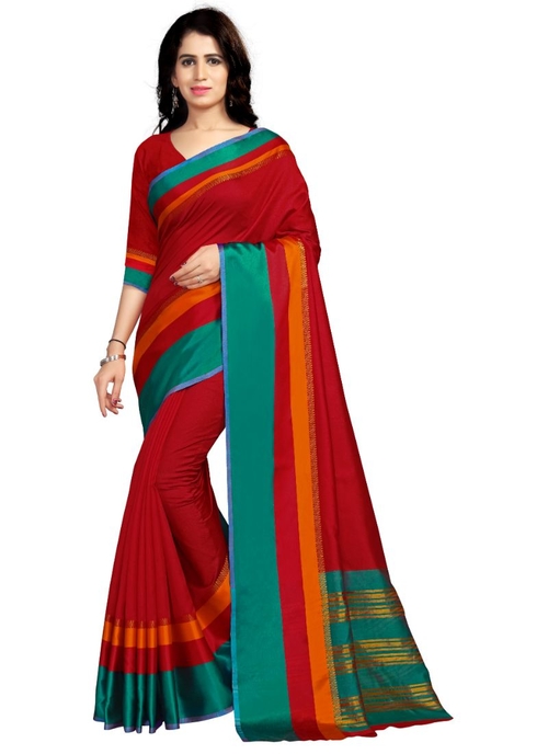 Generic Women's Handloom Cotton Soft Silk Saree