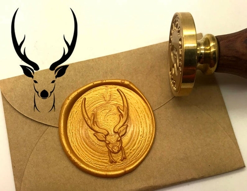 Deer Head Wax Seal Stamp Kit Wedding Invitation Sealing