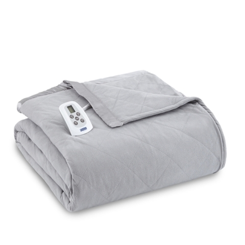 Shavel EBKGGRS Micro Flannel King Greystone Electric Heated Comforter 