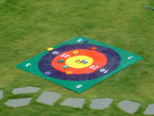 Everrich EVC-0126 Target Toss - 5 x 5 Feet PVC Mat with 12 Beanbags