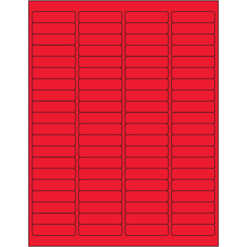 Tape Logic LL171RD 1.94 x 0.5 in. Fluorescent Red Rectangle Laser Labe