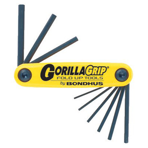 Bondhus 116-12591 .050-3-16 Inch Gorilla Gripfoldup Tool Set