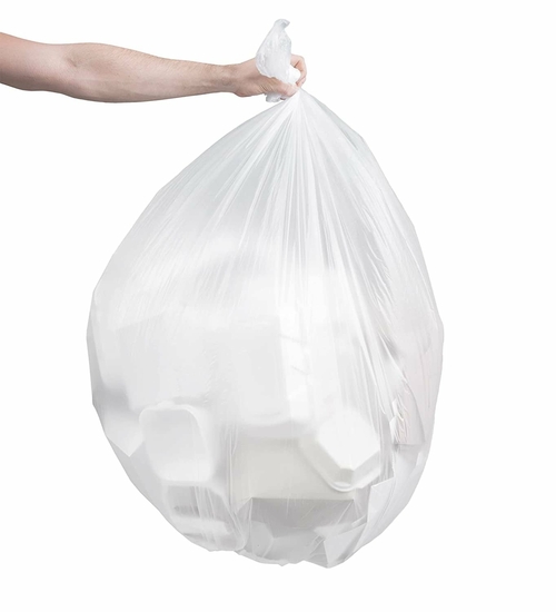 Pack of 200 Garbage Can Liners, Clear 36 x 60. High Density Natural