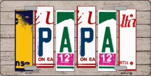 Smart Blonde LP-7910 Papa Wood License Plate Art Novelty Metal License