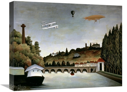 Global Gallery GCS-279889-22-142 22 in. Landscape with Zeppelin Art Pr