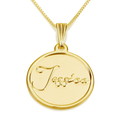 Disc Name Necklace