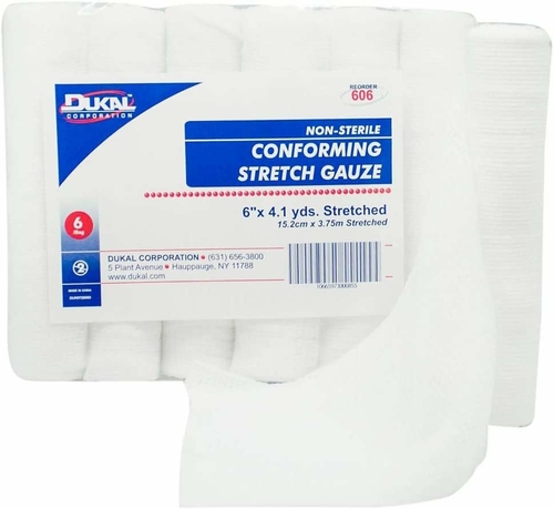 Conforming Stretch Gauze 6 inch x 4.1 Yards. Case of 48 Conforming